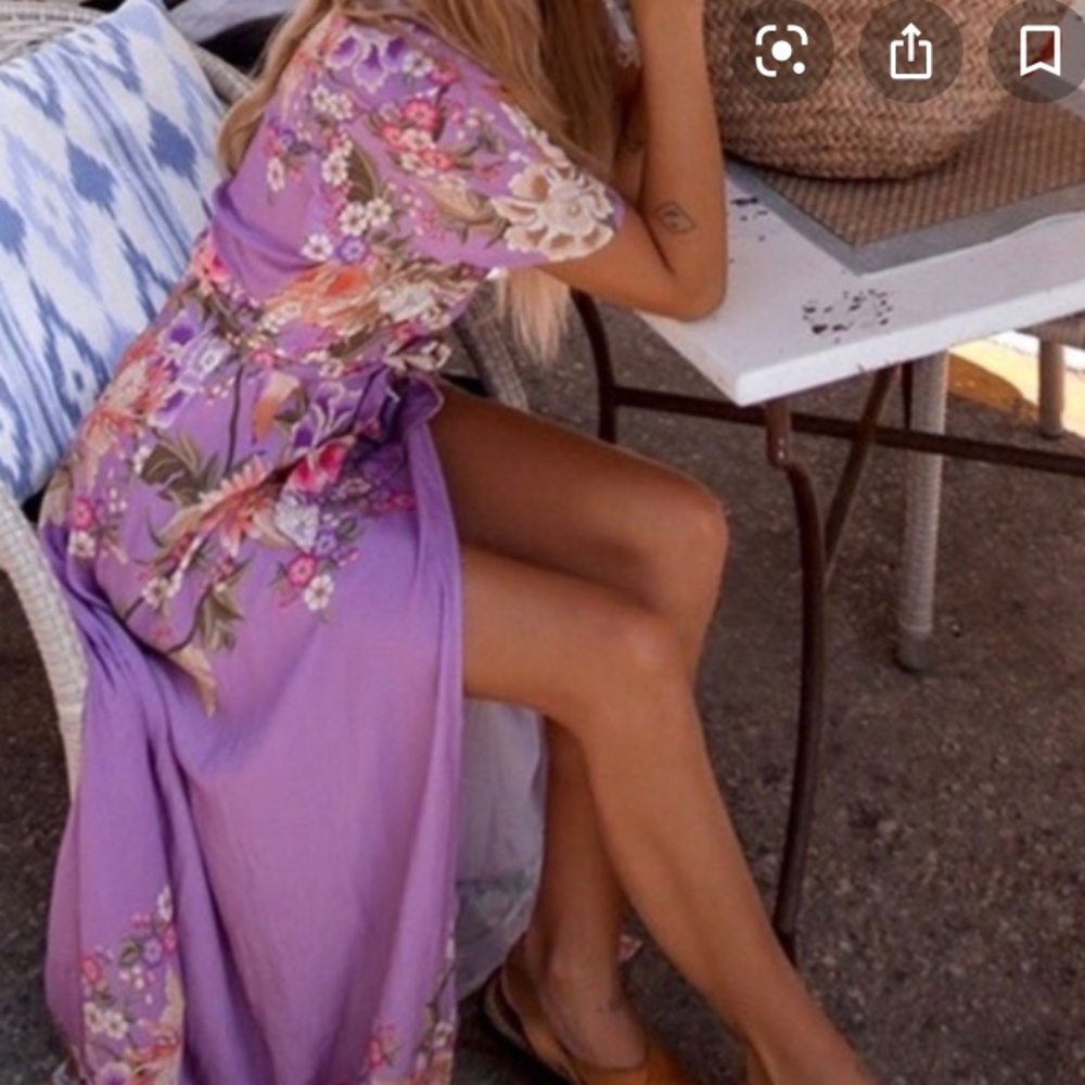 Spell and the Gypsy Blue Skies Purple Wrap Dress